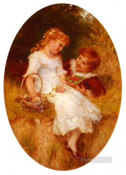 幼少期の恋人 田舎の家族 フレデリック・E・モーガン Oil Paintings